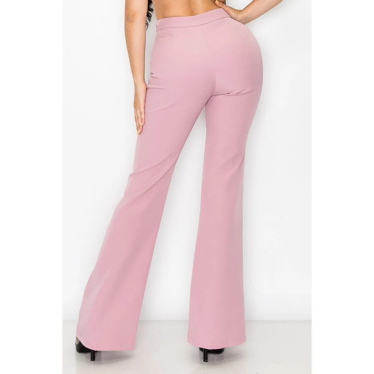 3-Piece Blush Pearl Trim Pantsuit