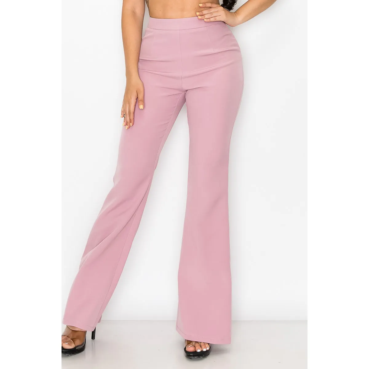 3-Piece Blush Pearl Trim Pantsuit