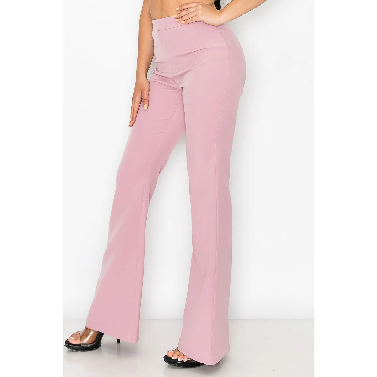 3-Piece Blush Pearl Trim Pantsuit