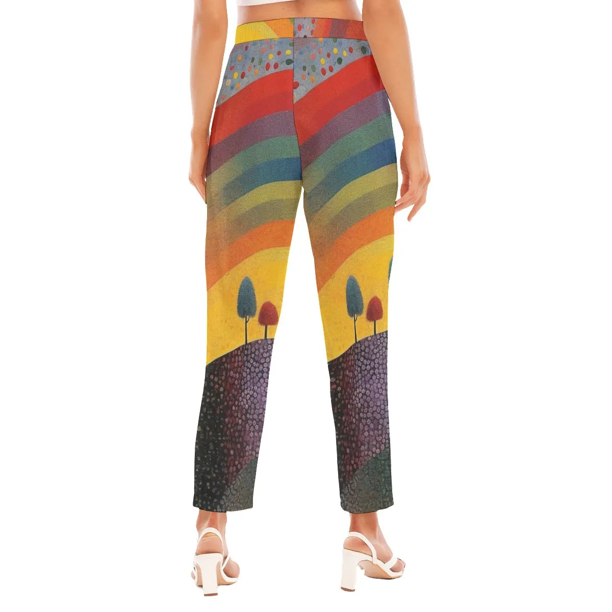 All-Over Print Women's Loose Straight-leg Pants 158