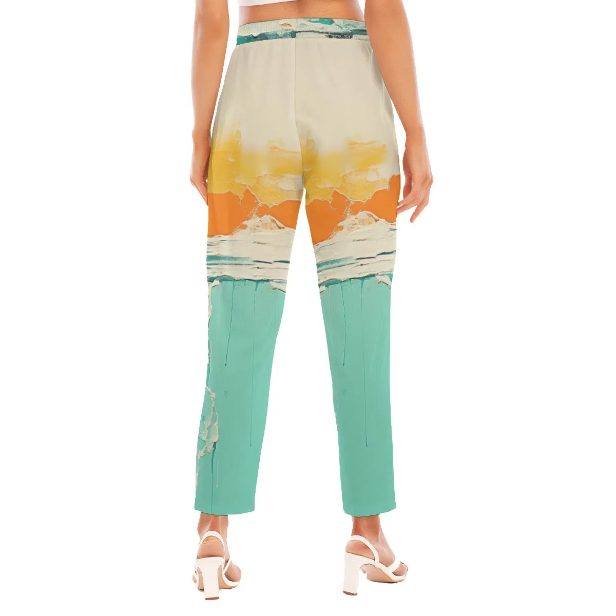 All-Over Print Women's Loose Straight-leg Pants 72 landscape, abstract, print