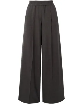 Anthracite Wool Pleated Pant