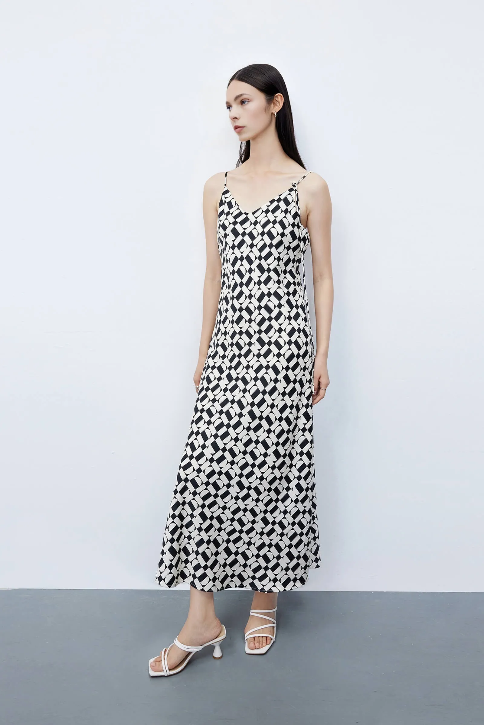 Artistic Printed Halter Dress