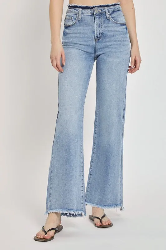 Ava High Rise Wide Leg Jeans Light Wash