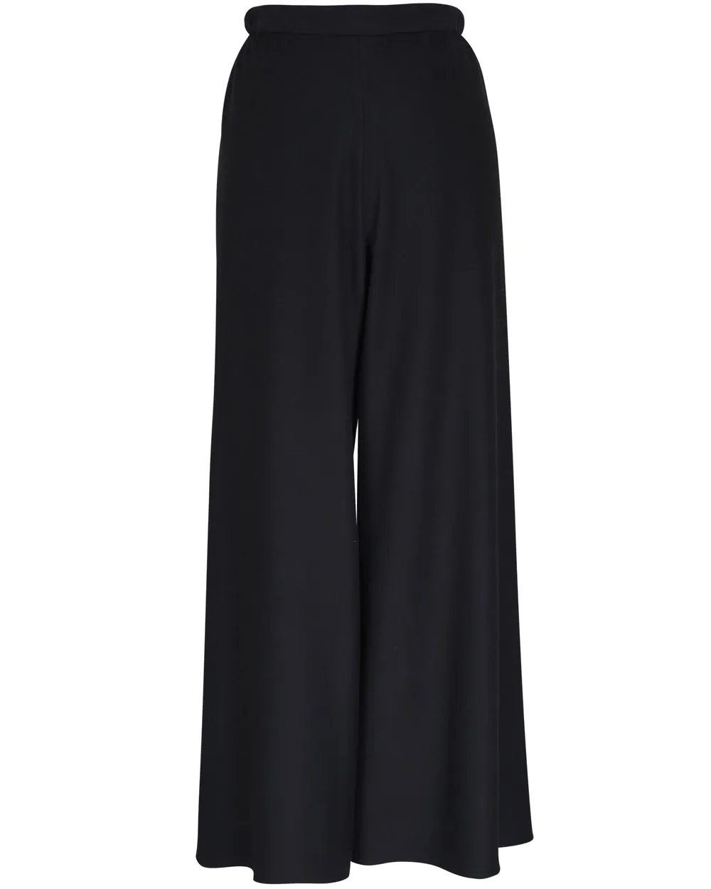 Black Cashmere Challis Chute Pant