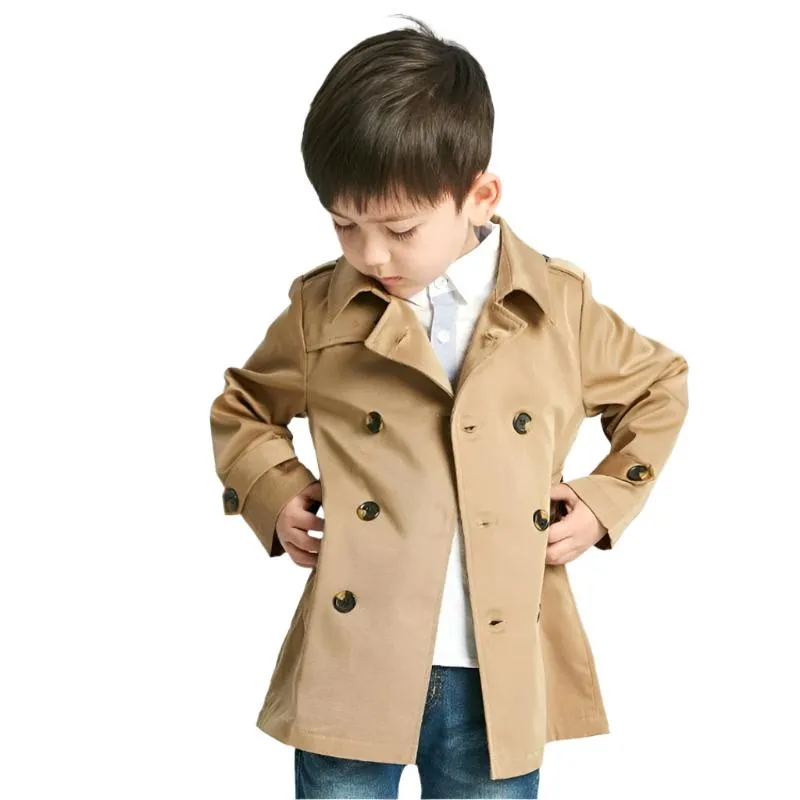 Boys Mid-Length Trench Coat