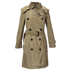 Burberry Amberford Hooded Shell Trench Coat in Beige Polyester