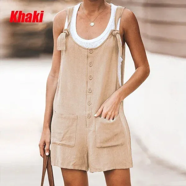 Cotton Linen Romper