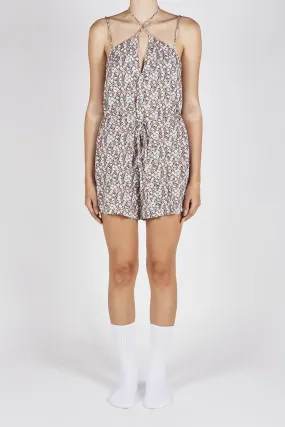 Cross Front Romper - Small Floral