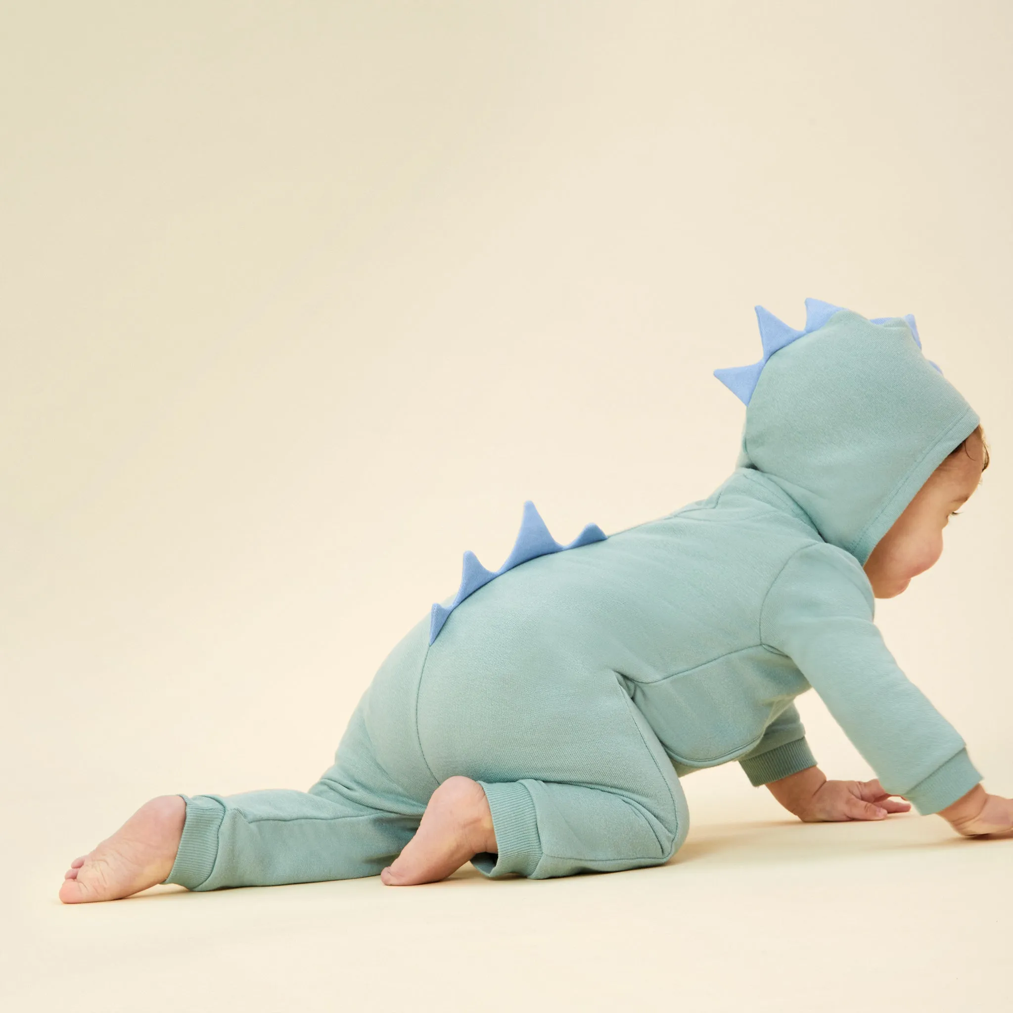 Dino Spike Zip-Up Jumpsuit