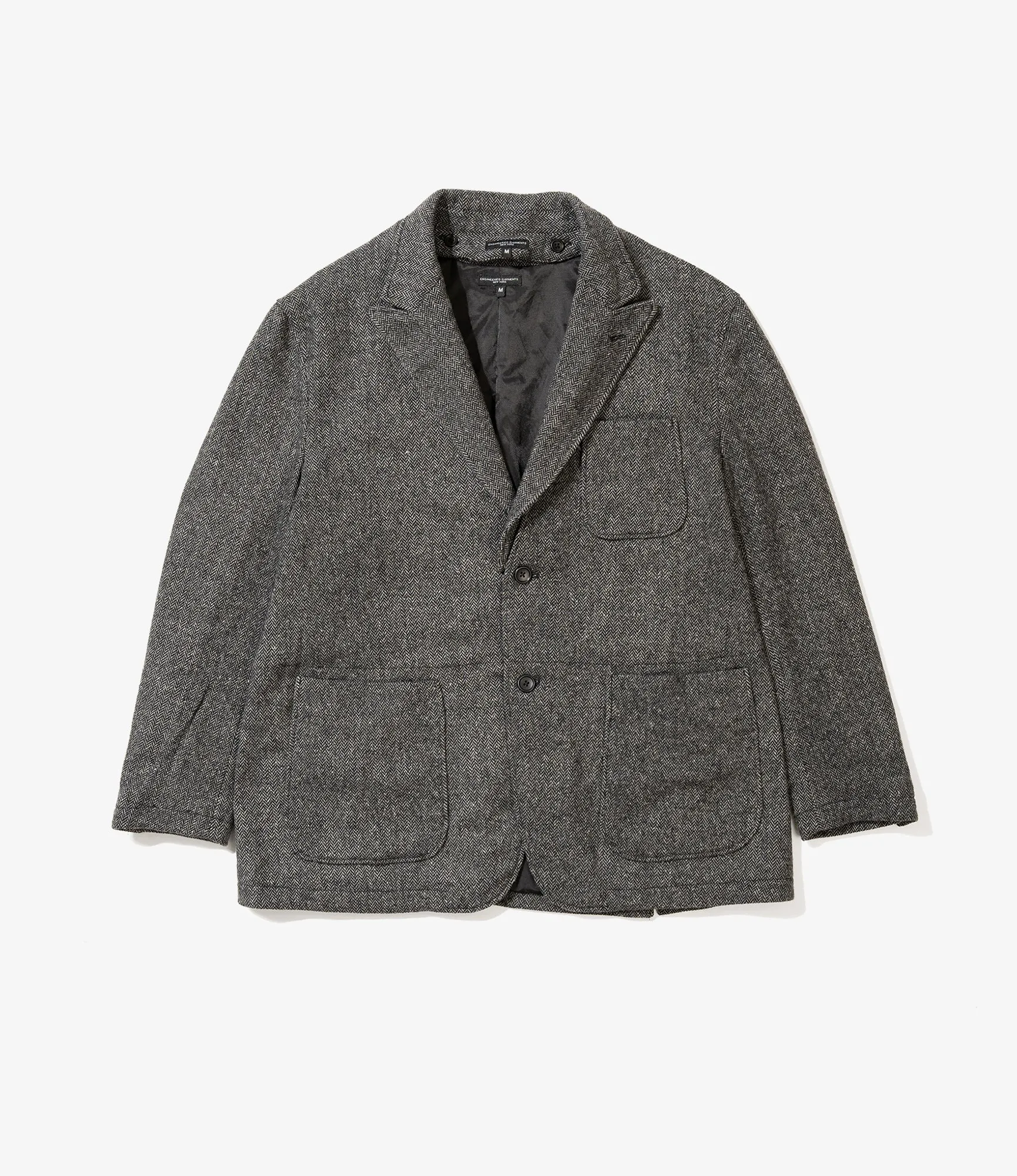 Engineered Garments Trans Jacket - Grey Poly Wool Herringbone