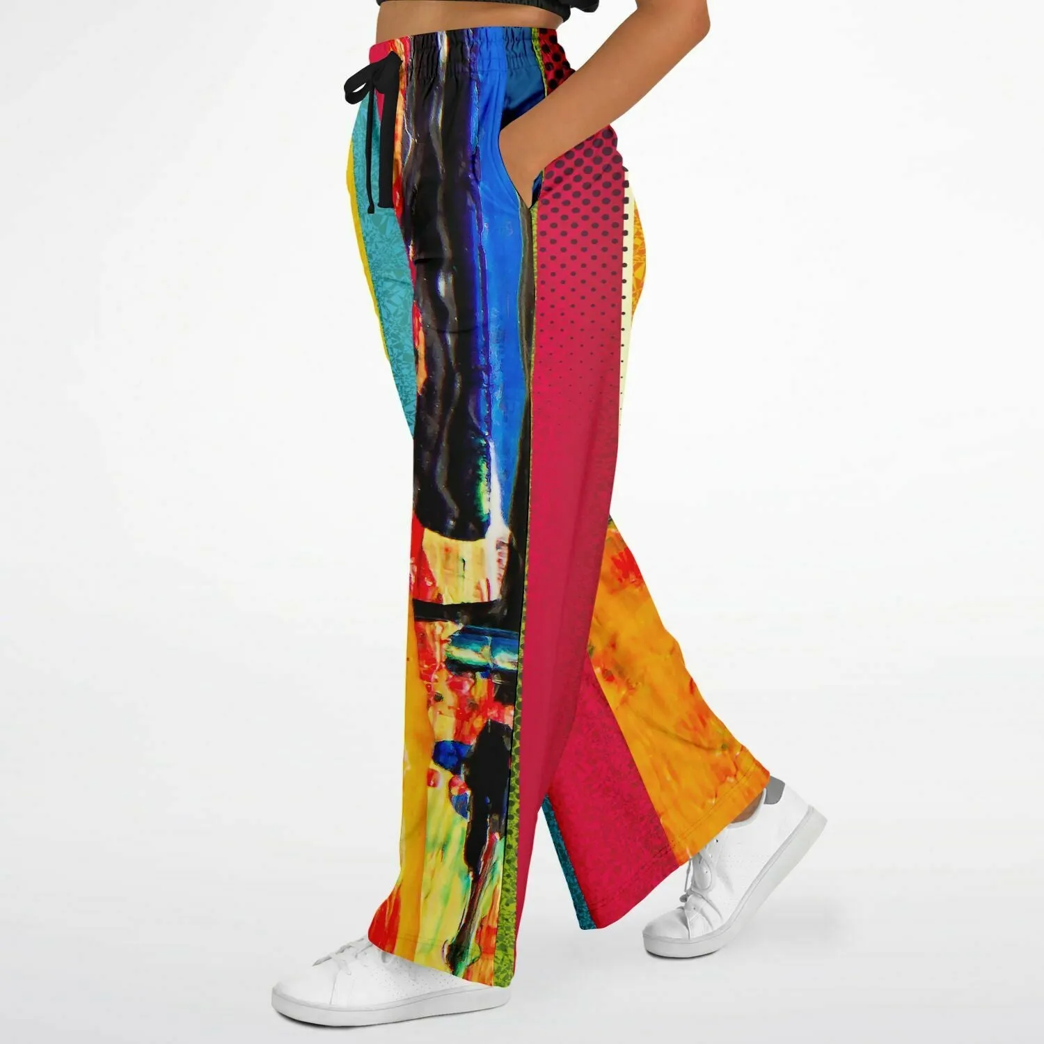 Esplanade Colorblock Striped Eco-Poly Wide Leg Pants