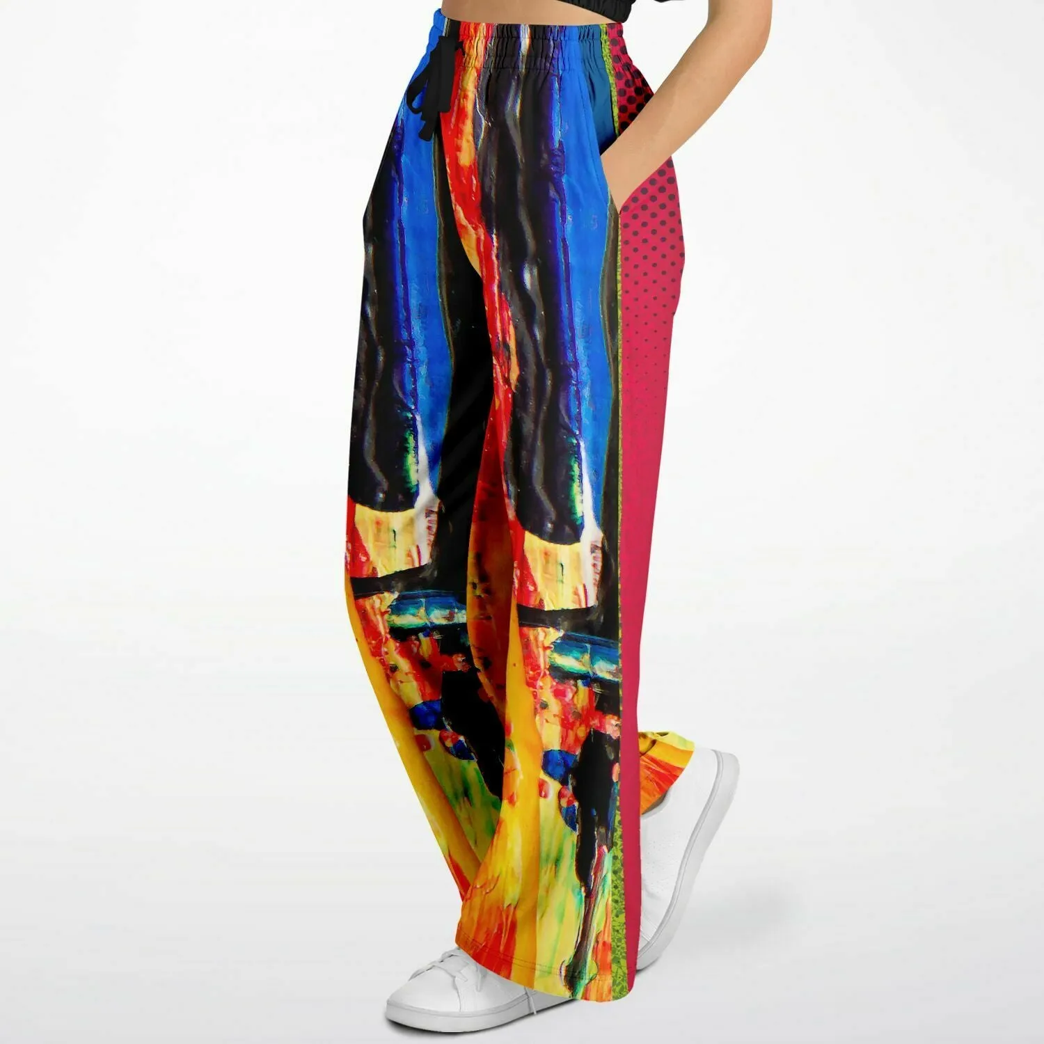 Esplanade Colorblock Striped Eco-Poly Wide Leg Pants