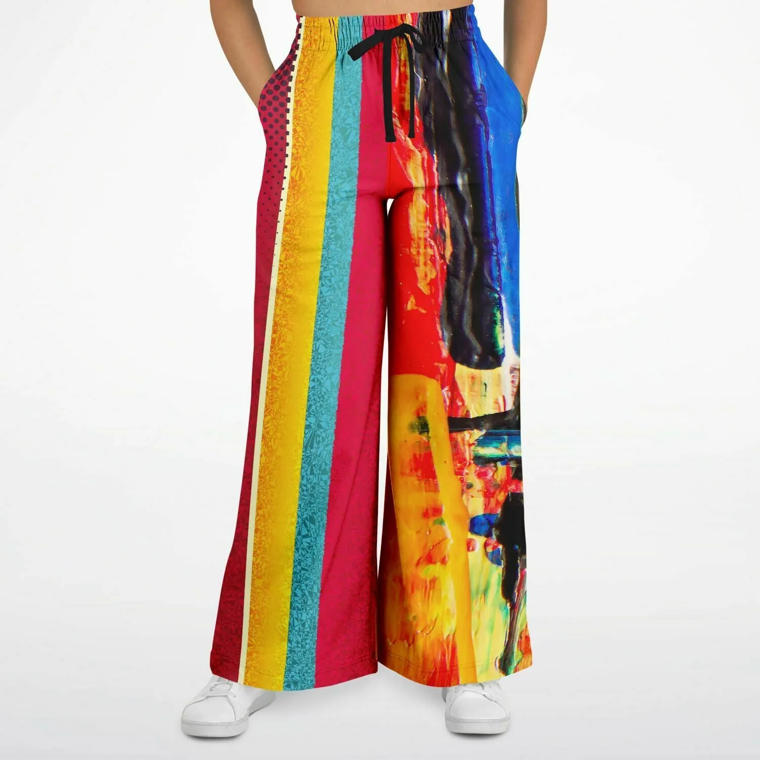 Esplanade Colorblock Striped Eco-Poly Wide Leg Pants