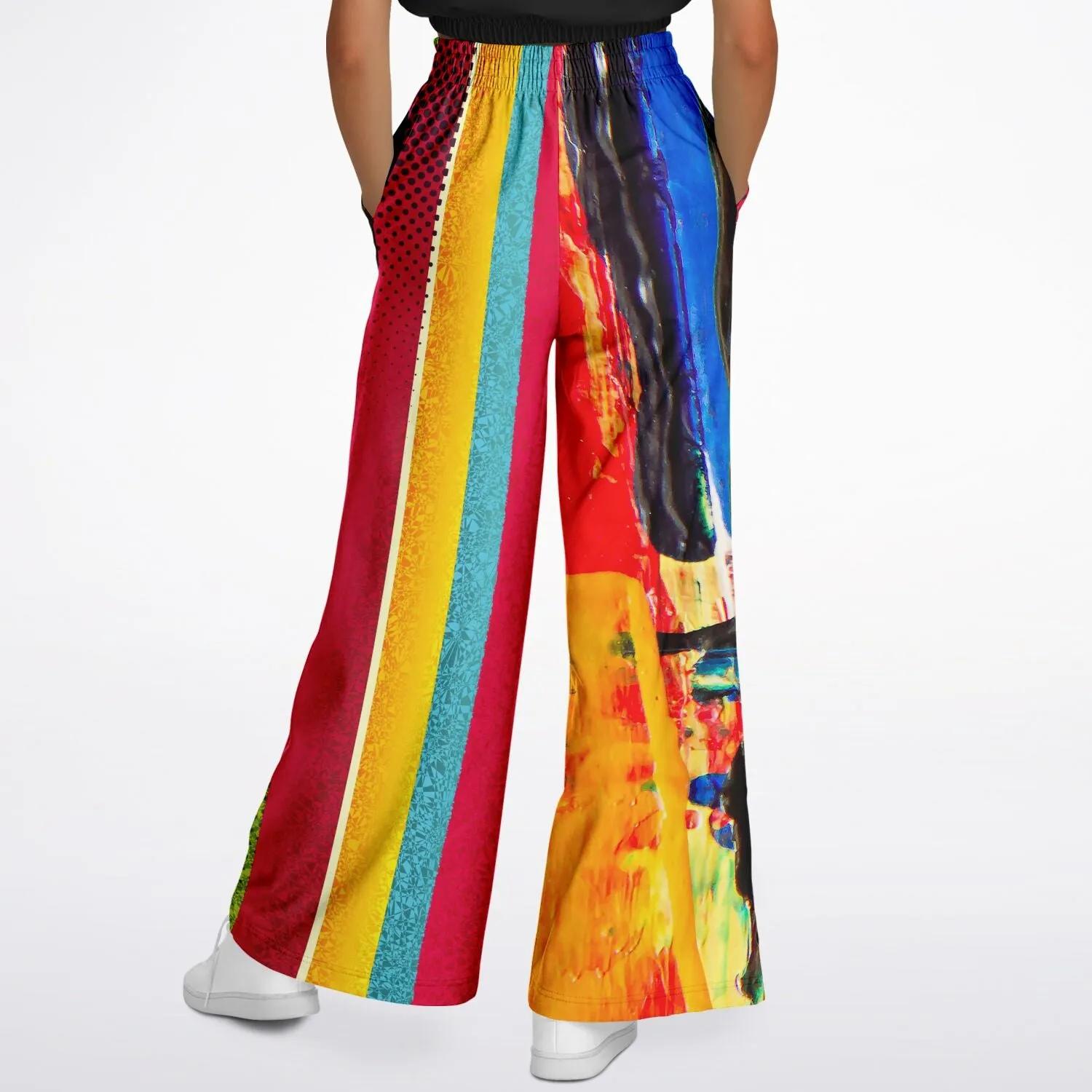 Esplanade Colorblock Striped Eco-Poly Wide Leg Pants