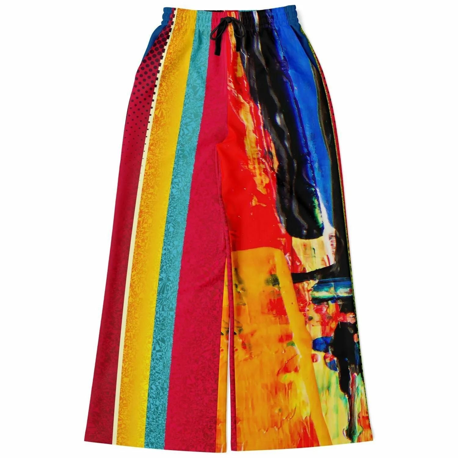 Esplanade Colorblock Striped Eco-Poly Wide Leg Pants