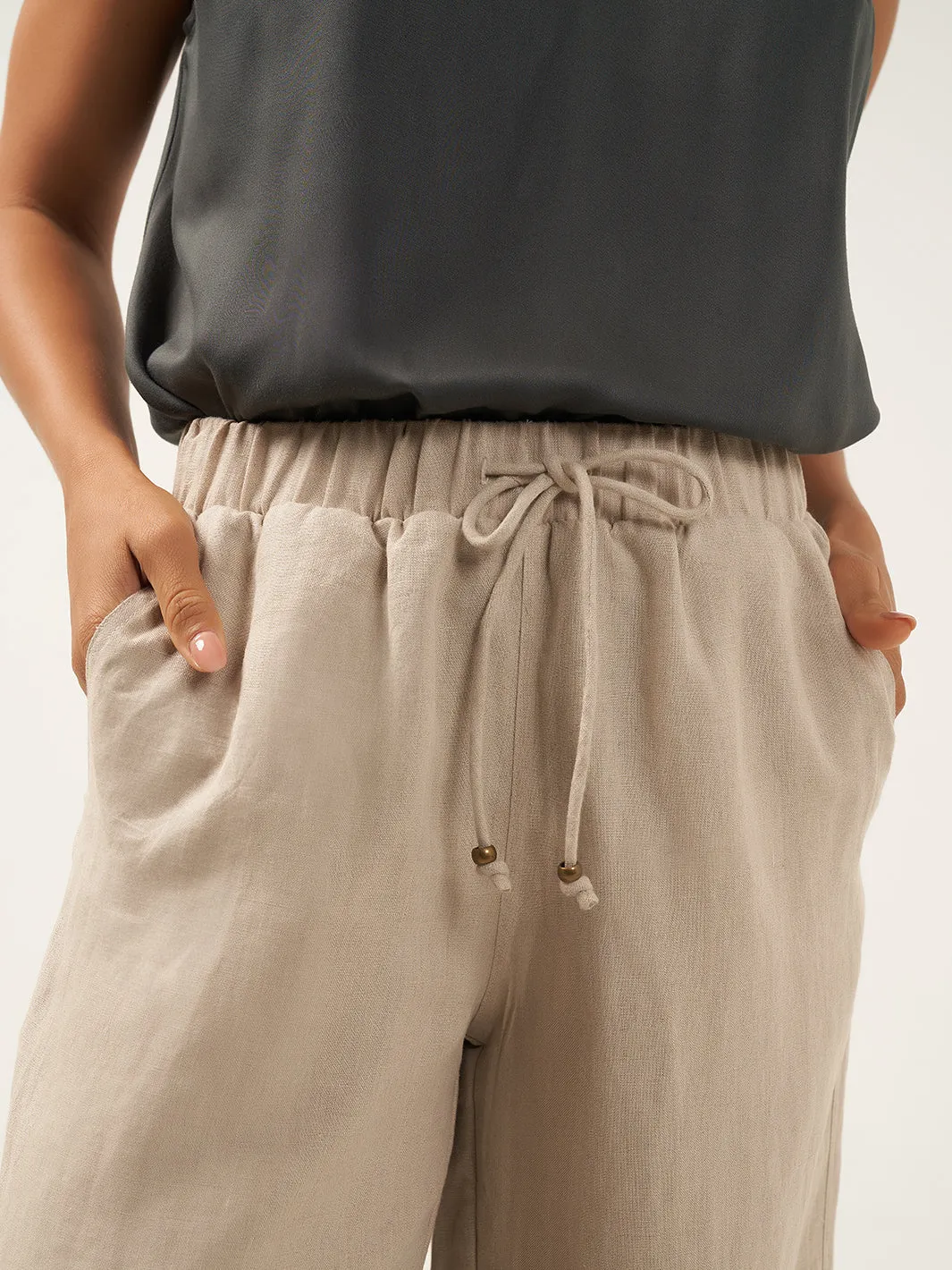 Gaia 7/8 Linen Pants Flax