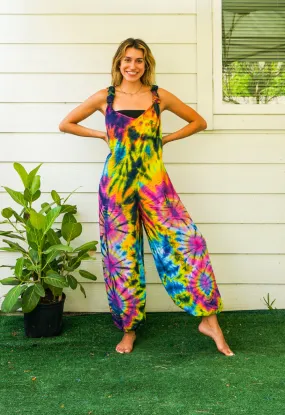 Hand Dyed  Hippie Racerback Jumpsuit Romper