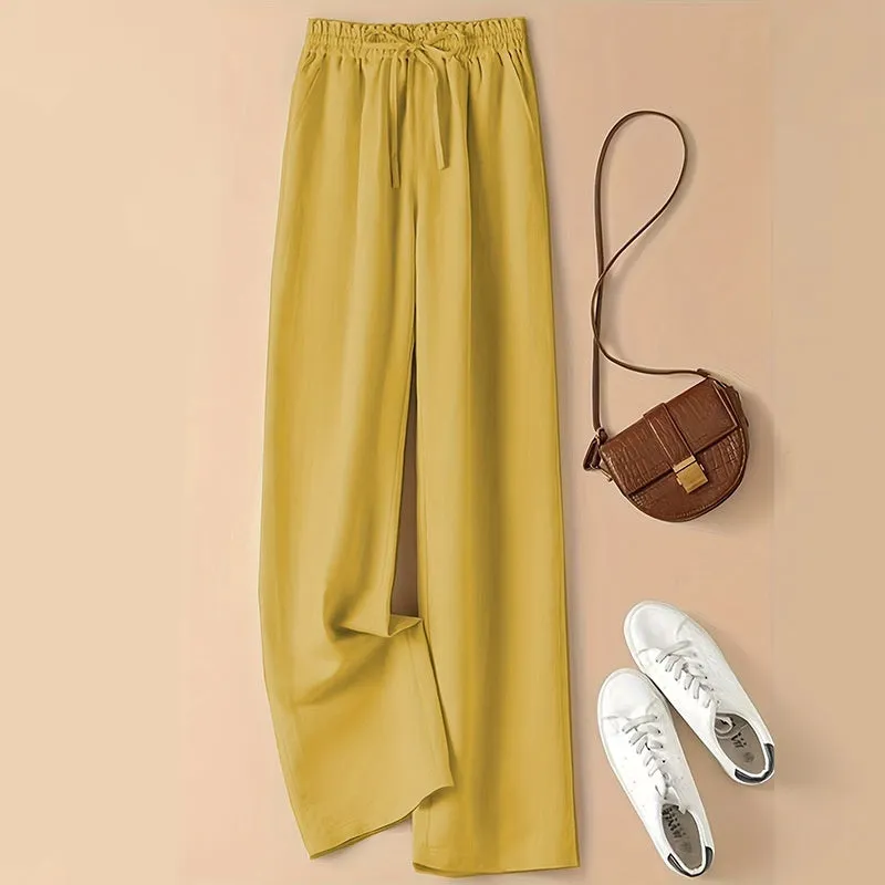 High Waist Thin Loose Straight Casual Trousers