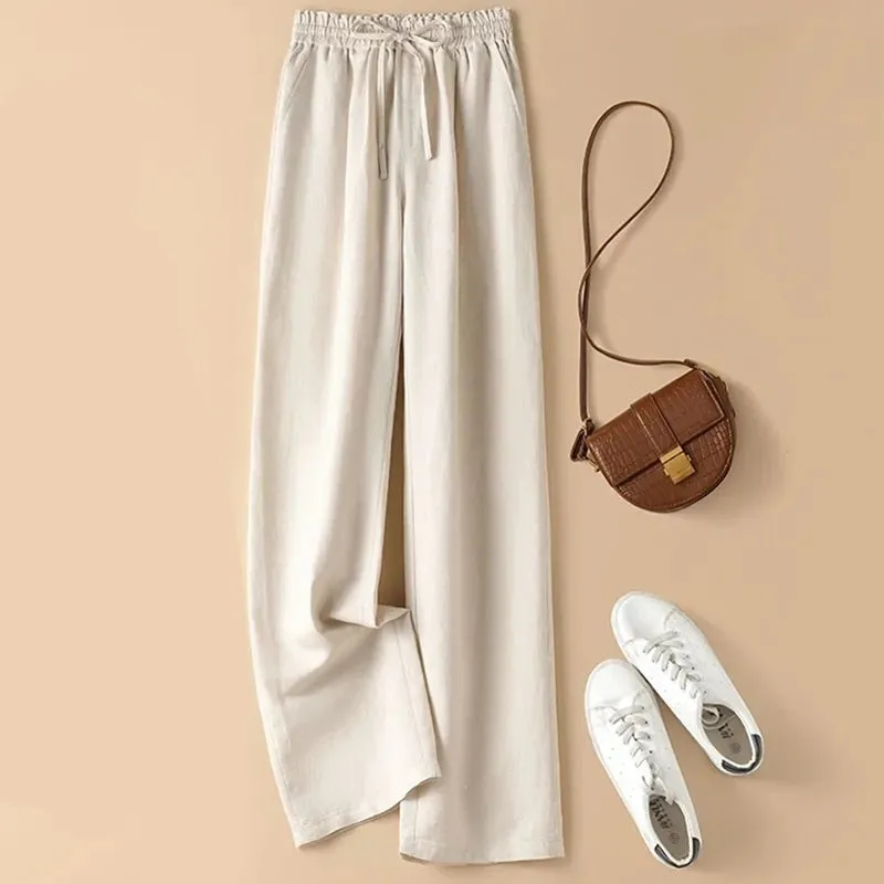 High Waist Thin Loose Straight Casual Trousers