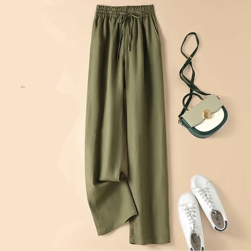 High Waist Thin Loose Straight Casual Trousers