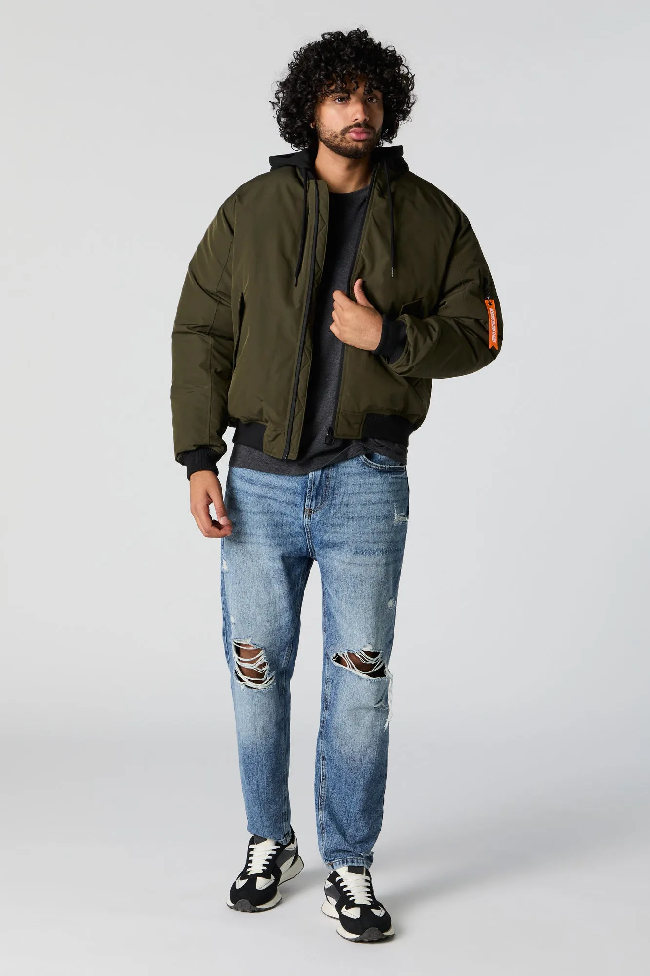 Hooded Bomber Jacket