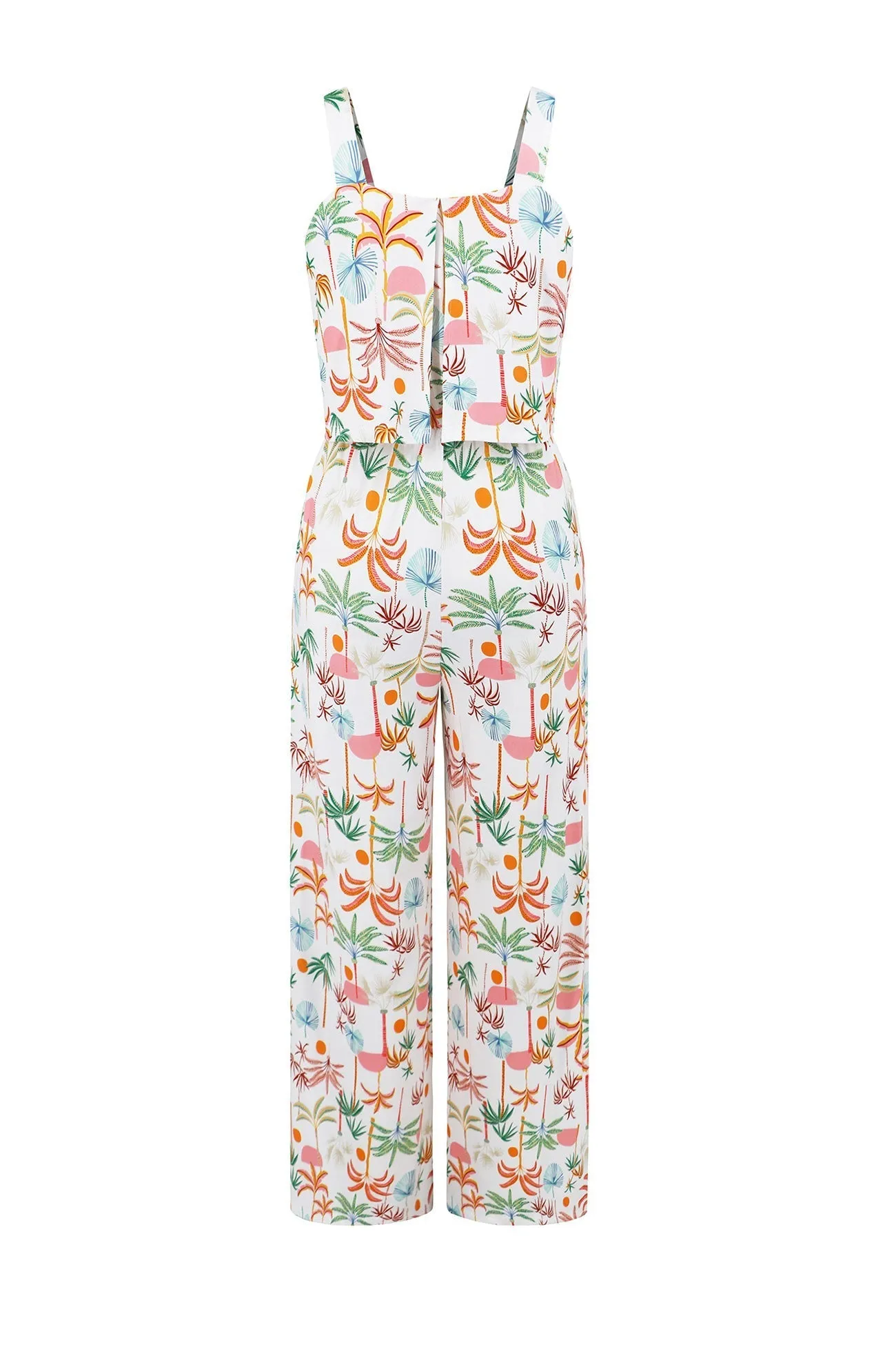 Joskaa Printed Cami Wide Leg Jumpsuits