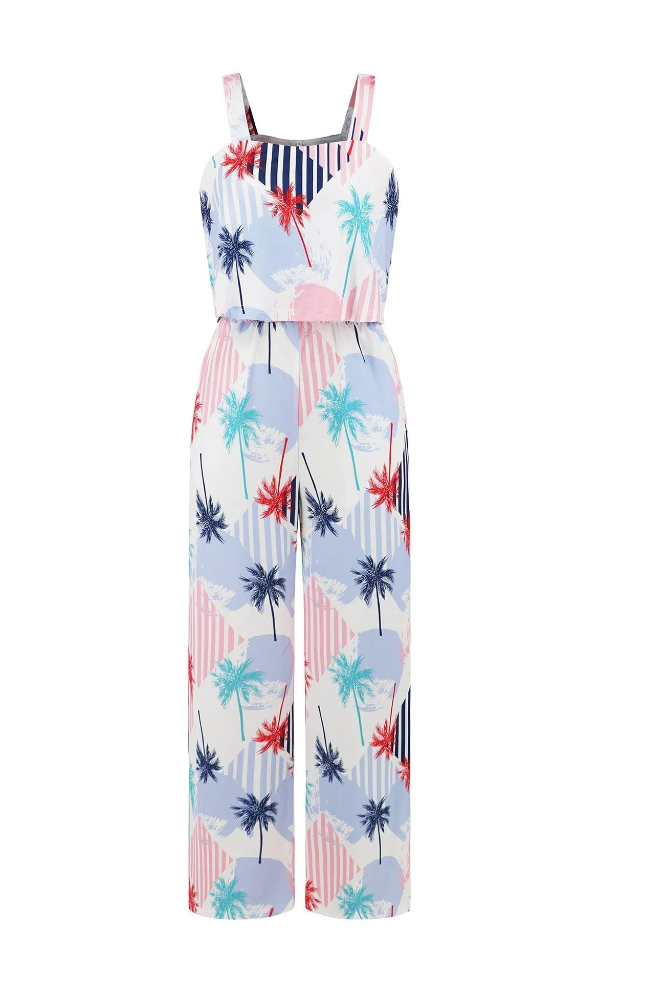 Joskaa Printed Cami Wide Leg Jumpsuits