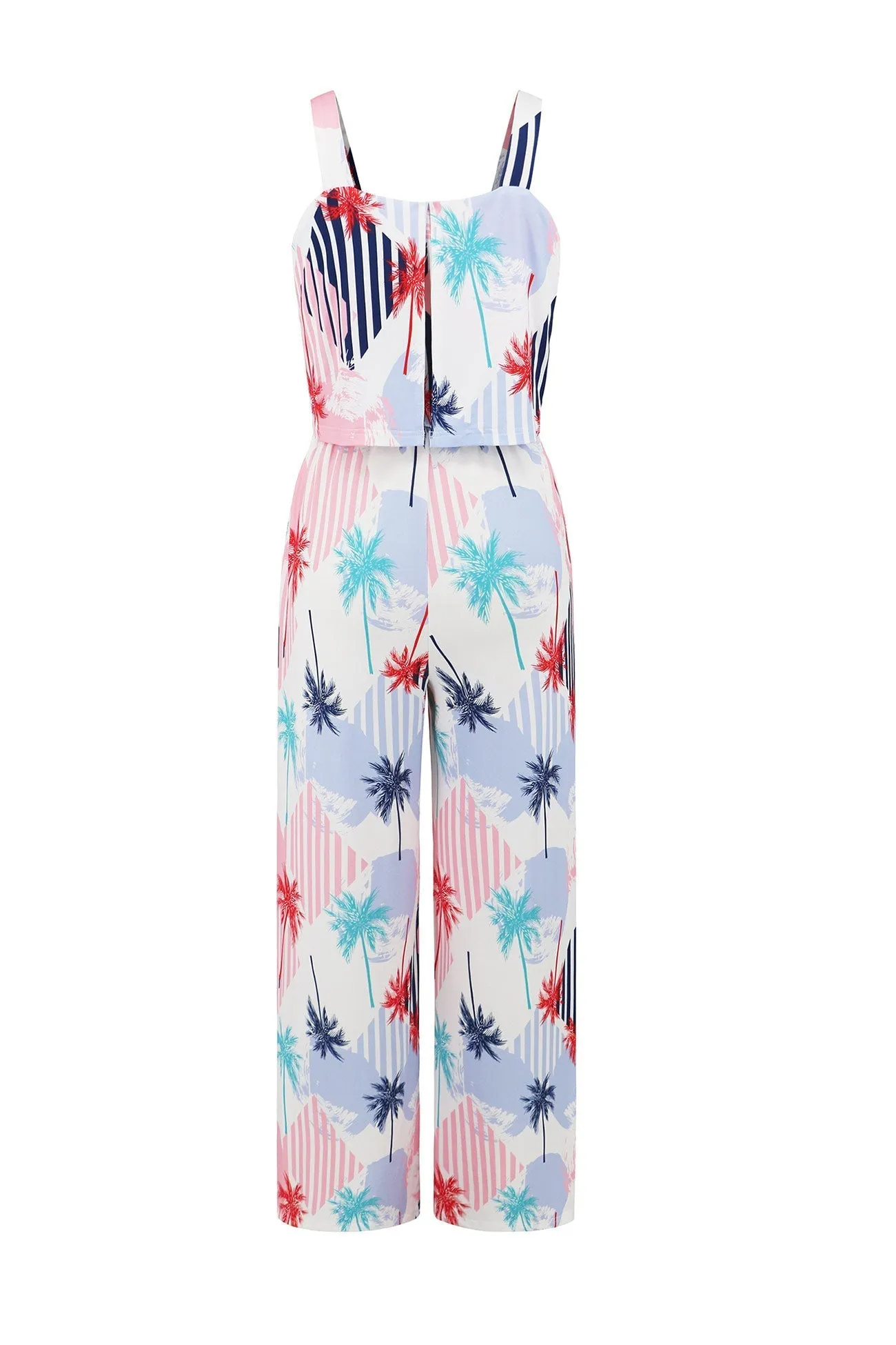 Joskaa Printed Cami Wide Leg Jumpsuits