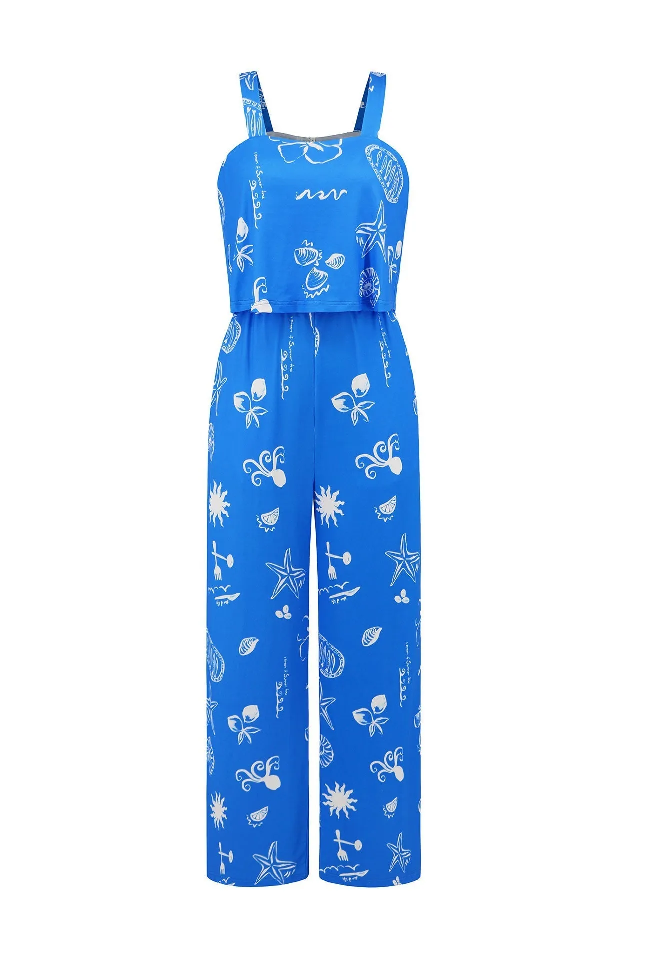 Joskaa Printed Cami Wide Leg Jumpsuits