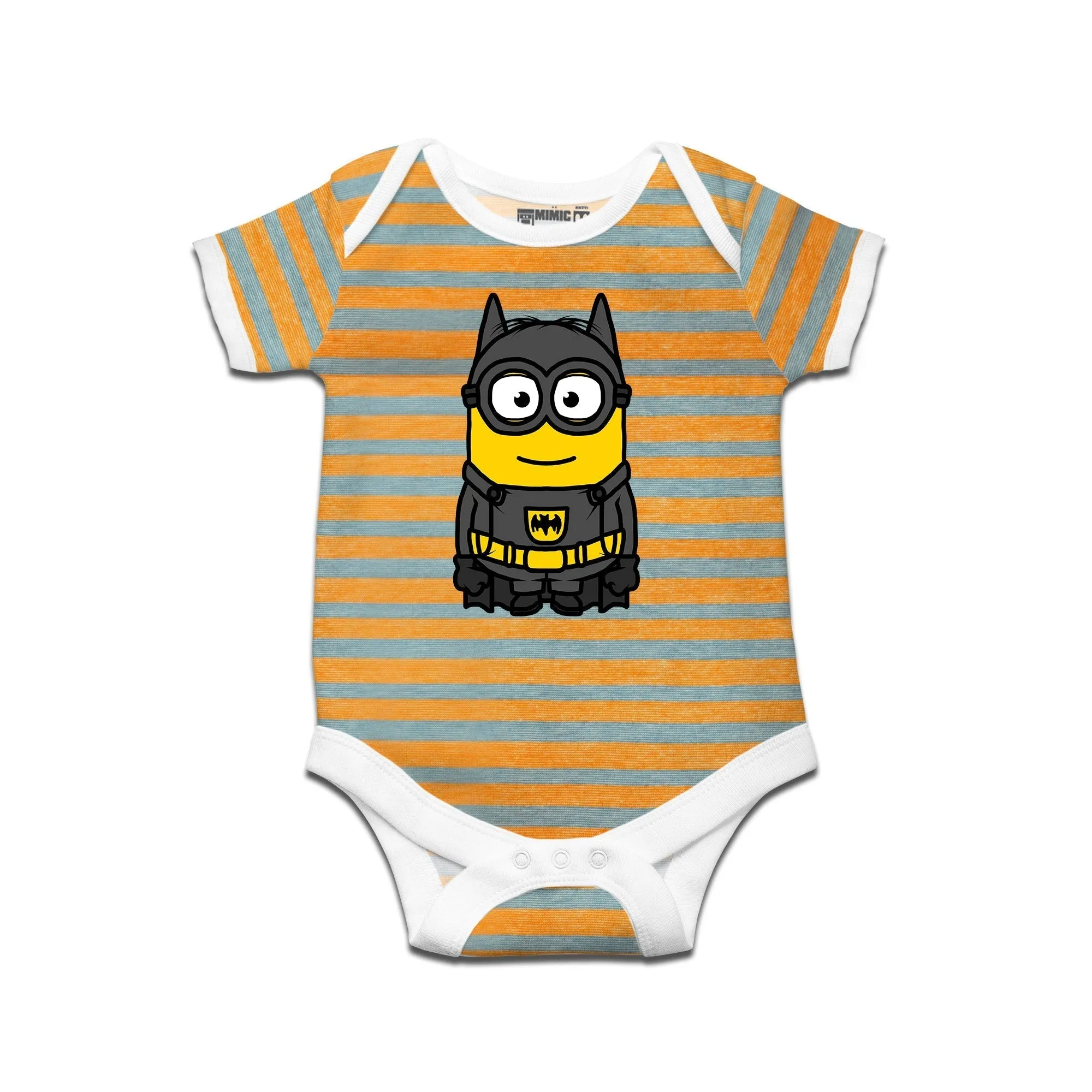 Kidswear By Ruse Super Hero Printed Striped infant Romper For Baby