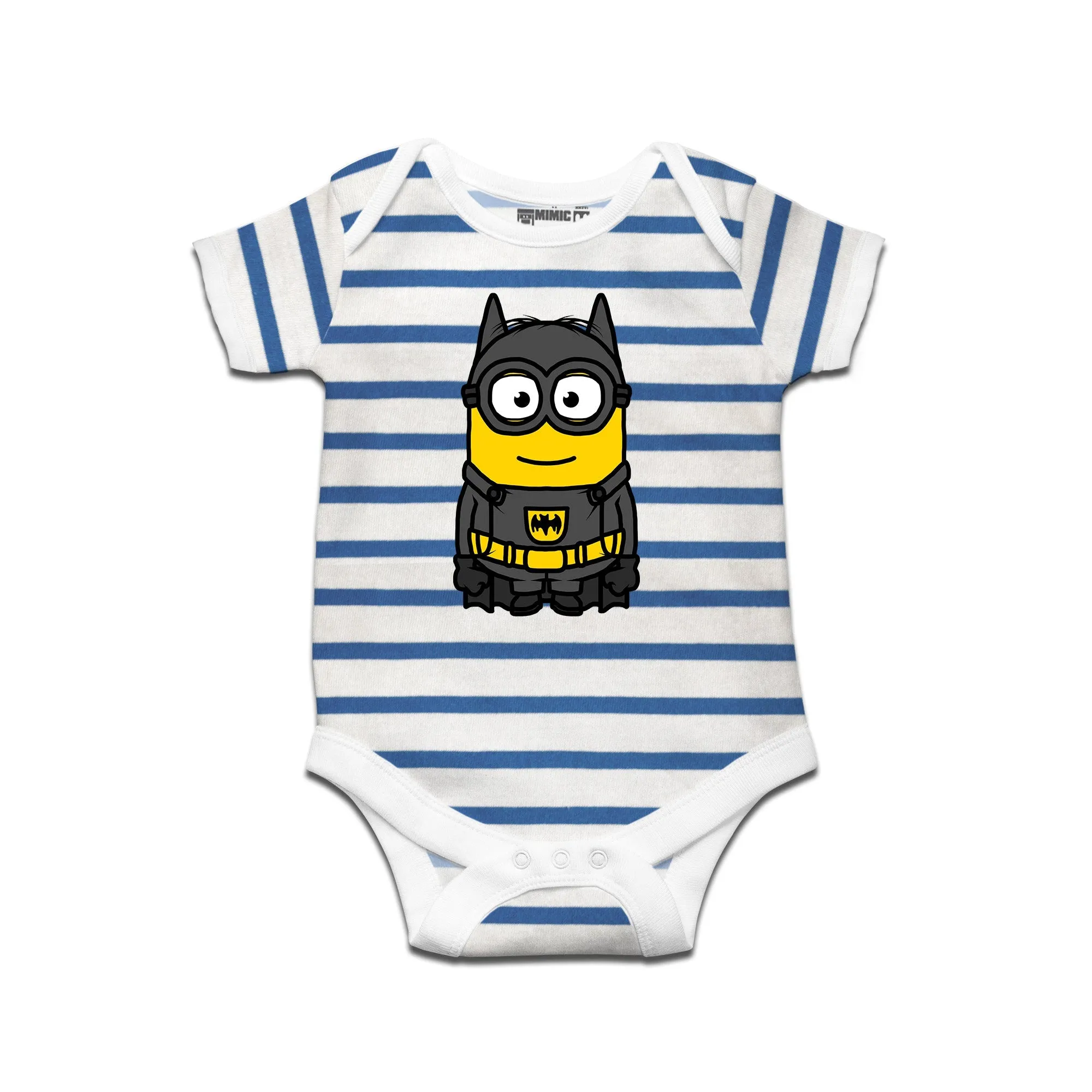 Kidswear By Ruse Super Hero Printed Striped infant Romper For Baby