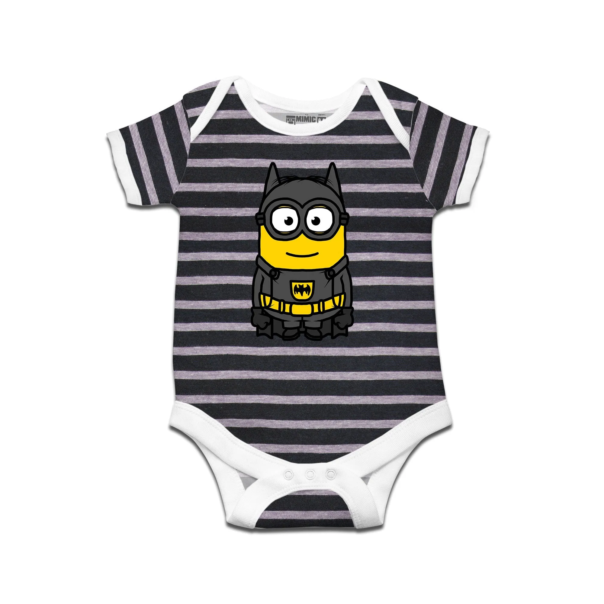 Kidswear By Ruse Super Hero Printed Striped infant Romper For Baby