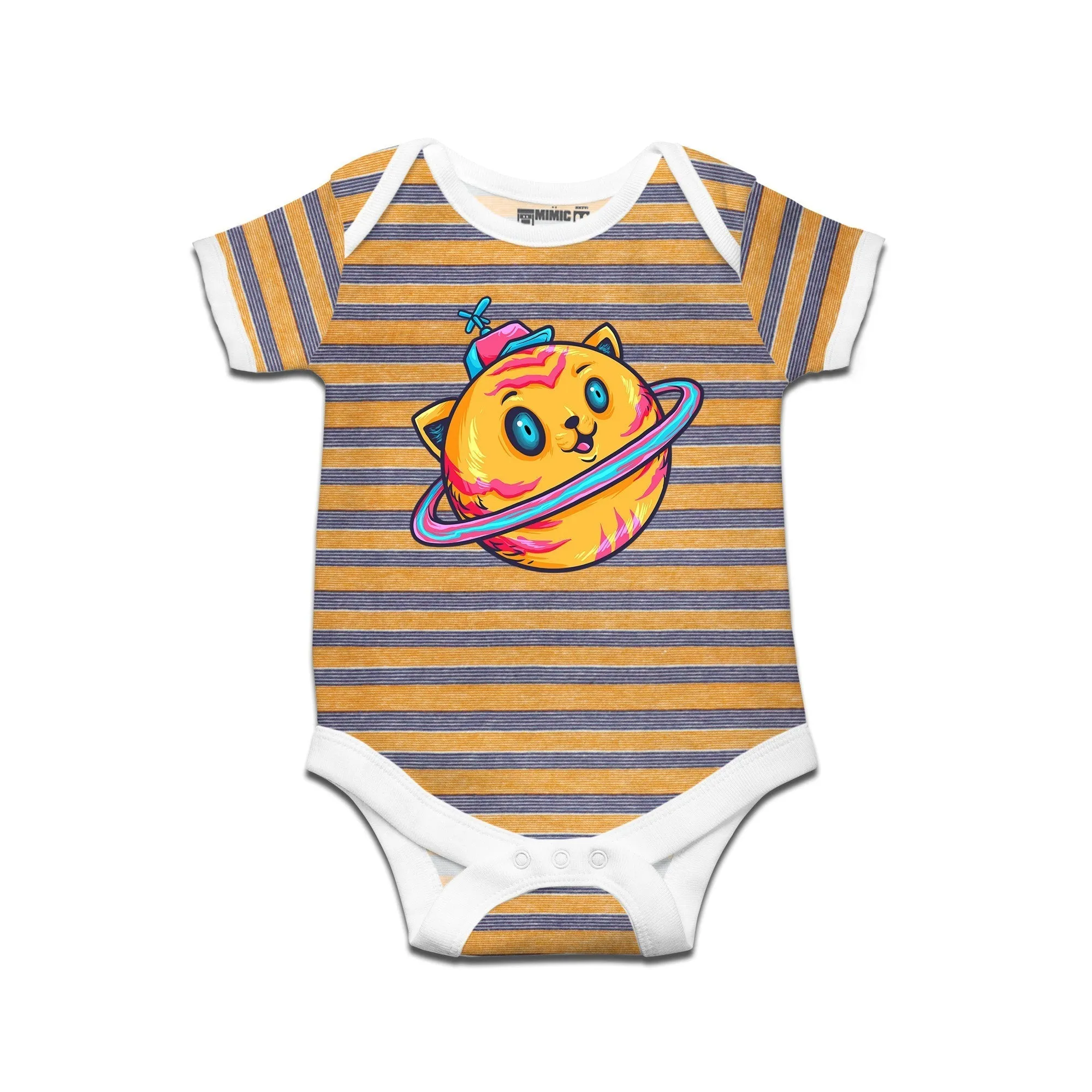 Kidswear By Ruse Weeee Printed Striped infant Romper For Baby