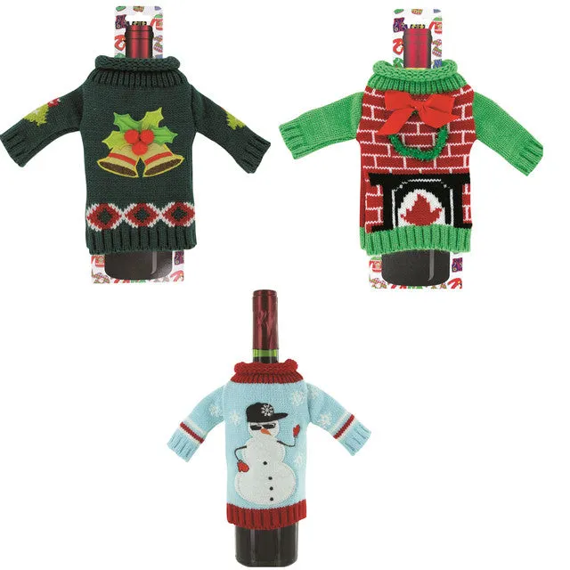 Knitted Ugly Sweaters for Wine Bottles