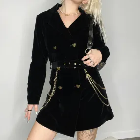 Lazy Oaf Gem Velvet Blazer Coat