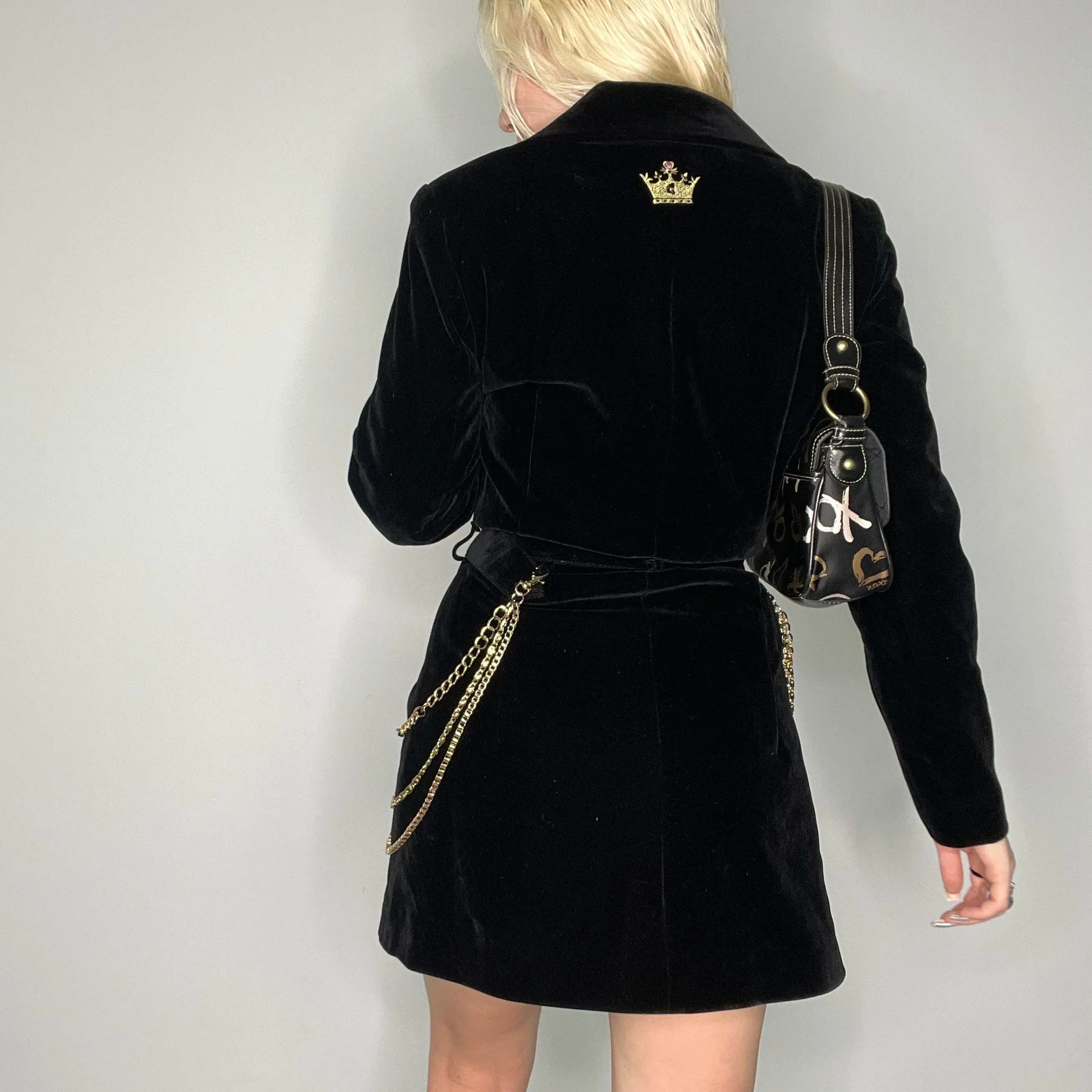 Lazy Oaf Gem Velvet Blazer Coat