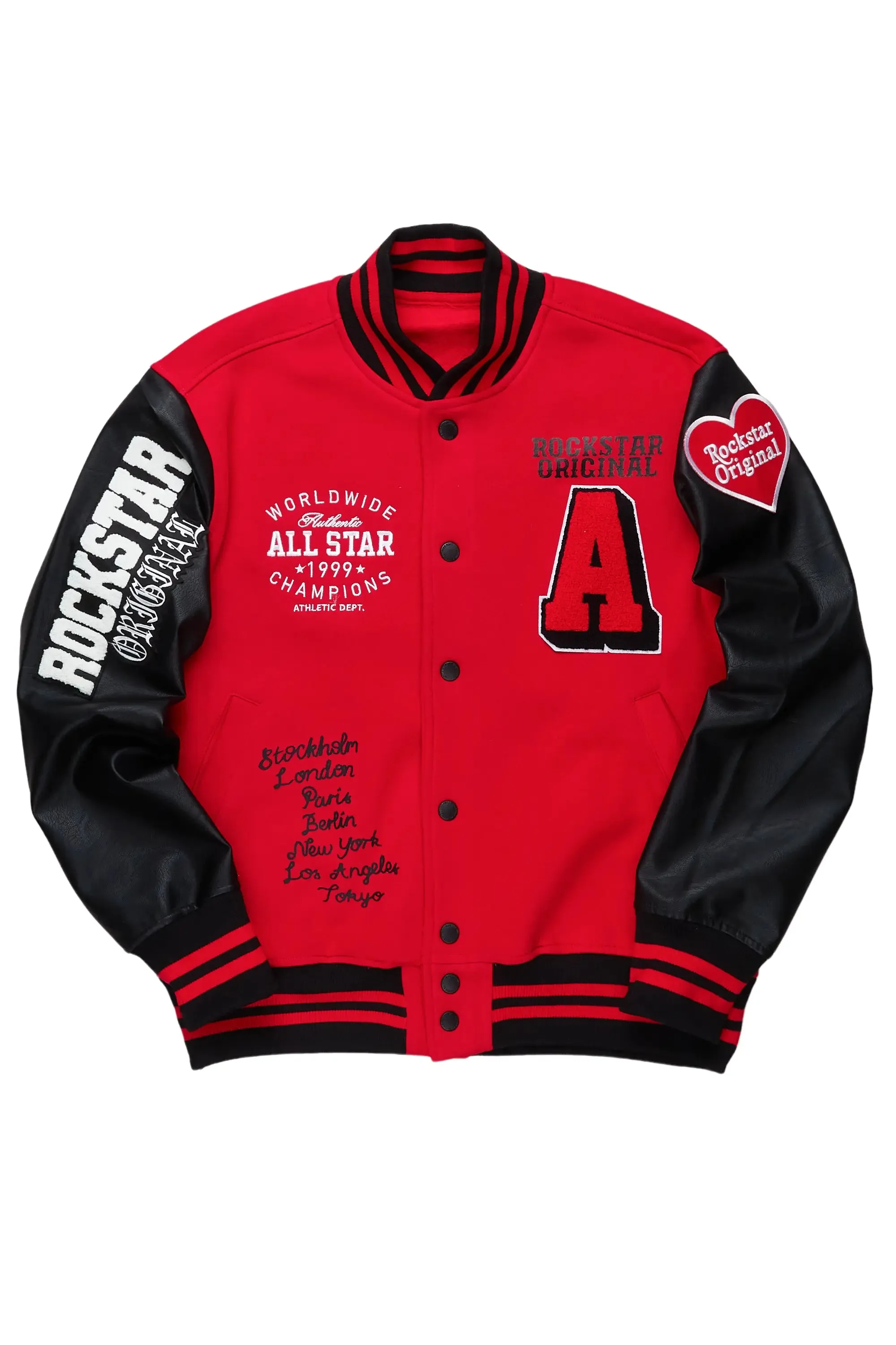 Macall Red Varsity Jacket