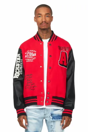 Macall Red Varsity Jacket