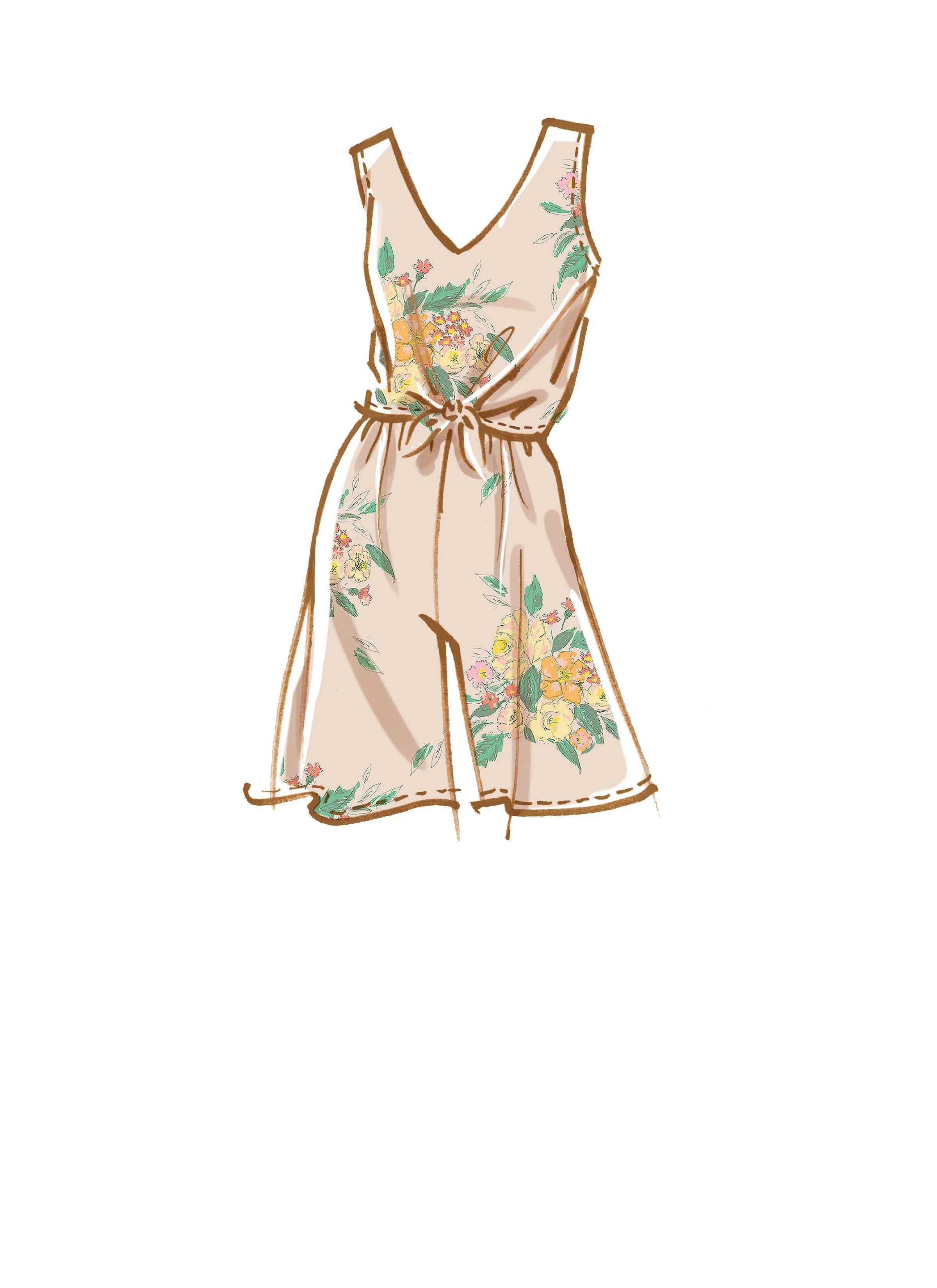 McCall's Pattern M8218 Misses' Romper, Jumpsuits & Sash