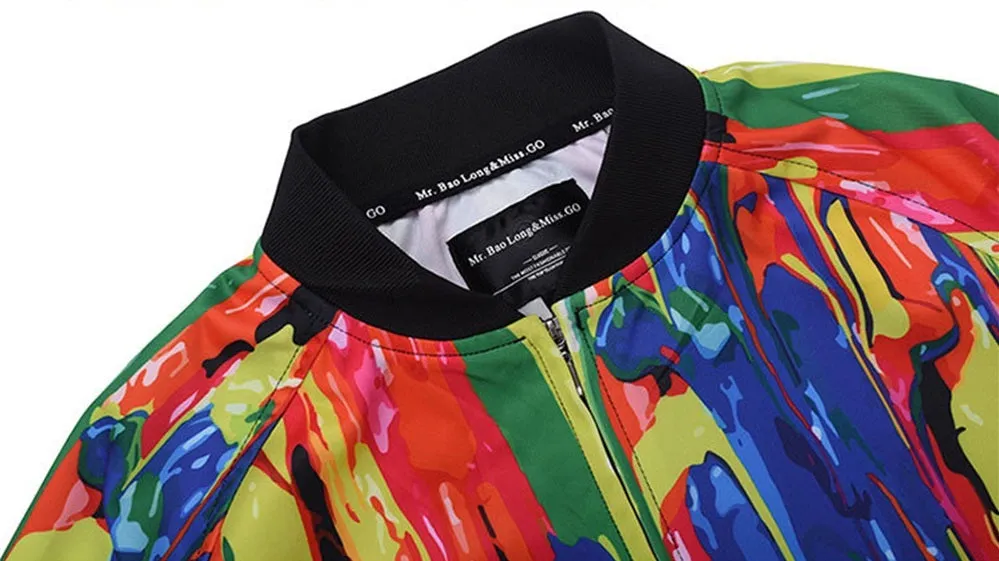 Men's Spring Windbreaker With Print