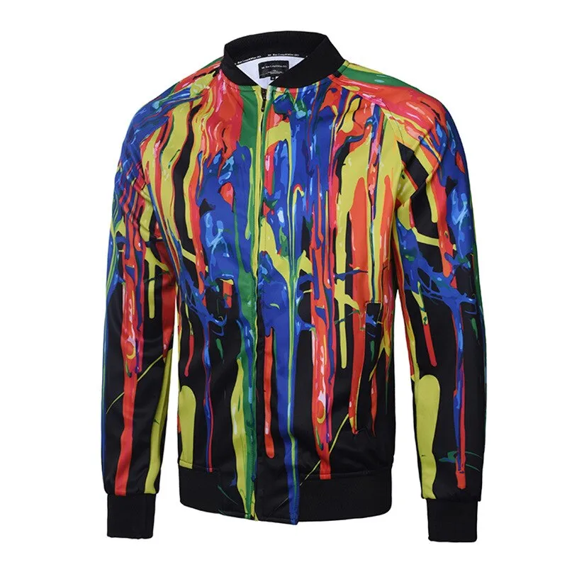 Men's Spring Windbreaker With Print