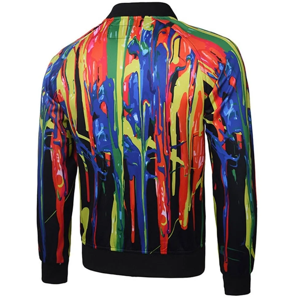 Men's Spring Windbreaker With Print