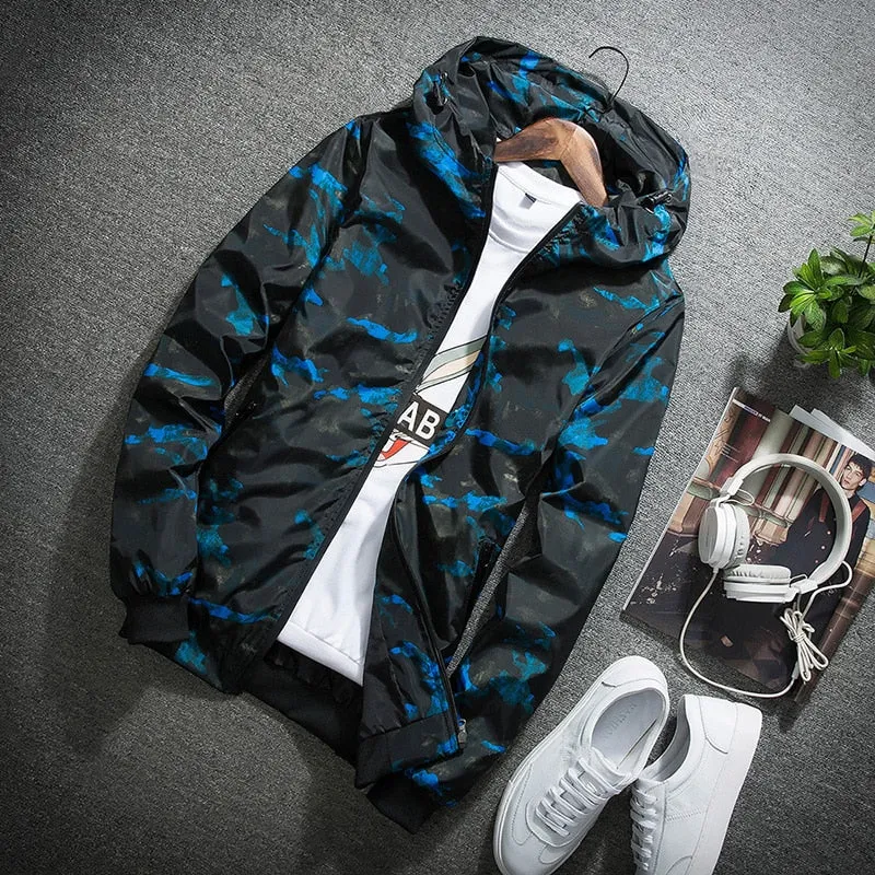 Men's Spring/Autumn Casual Hooded Waterproof Windbreaker