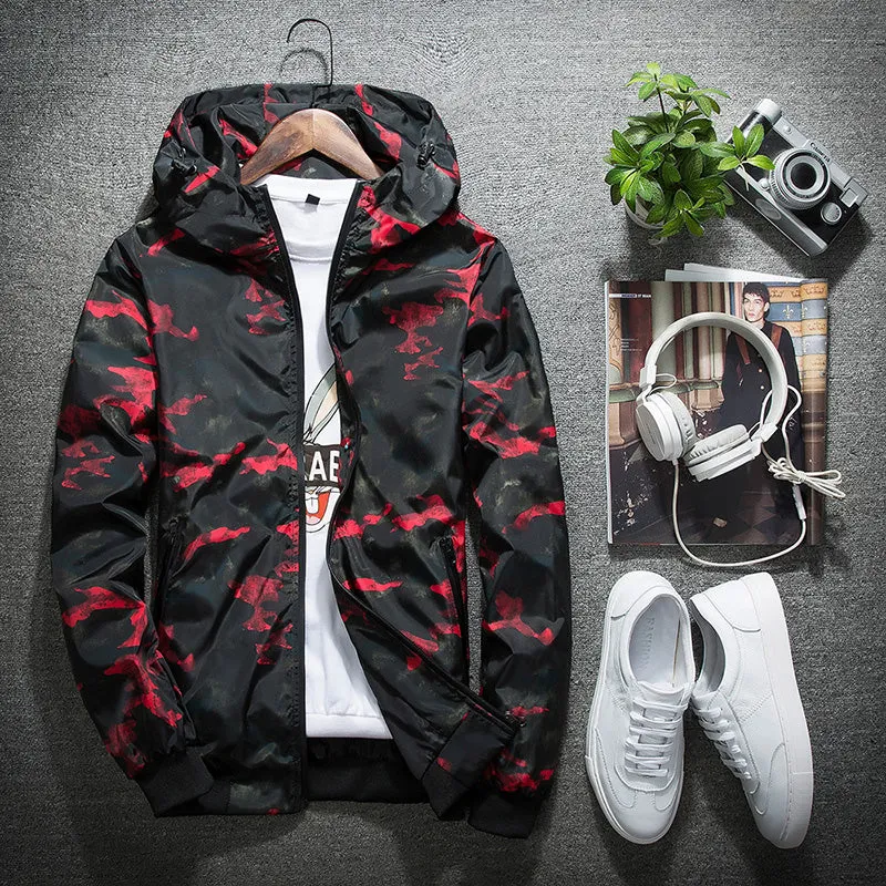 Men's Spring/Autumn Casual Hooded Waterproof Windbreaker