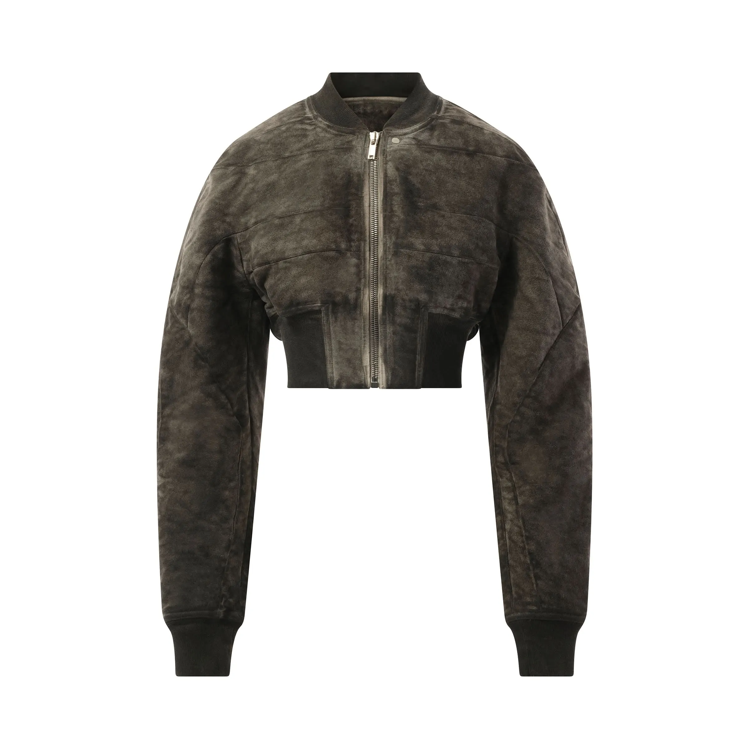 Moleskin Collage Bomber Jacket in Dust