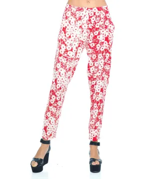 Motel Logan Peg Leg Trouser in Xerox Daisy Red