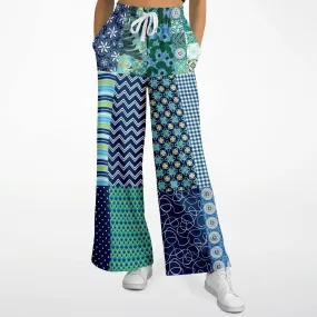 Mykonos Floral Patchwork Eco-Poly Wide Leg Pants