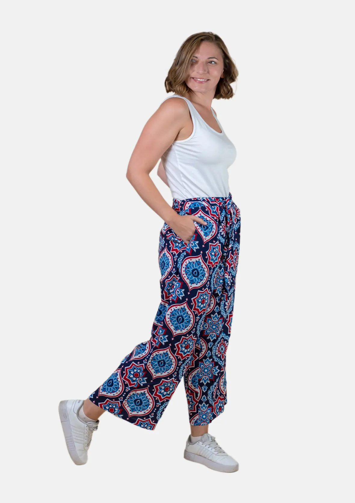 Paisley Wide Leg Palazzo Trouser