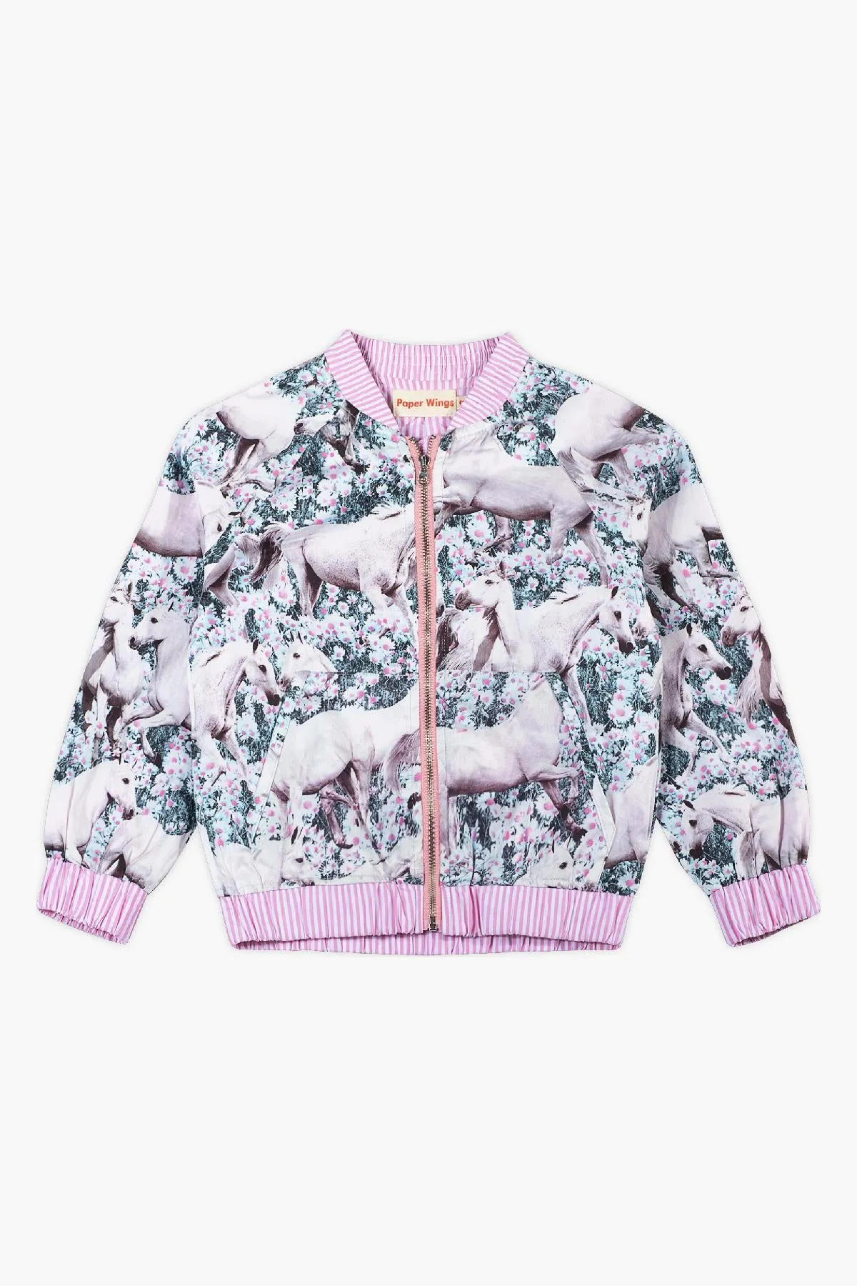 Paper Wings Dream Field Girls Bomber Jacket